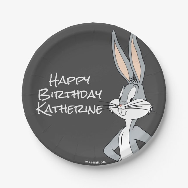 Plato De Papel BUGS BUNNY™ | Manos en cadera (Anverso)