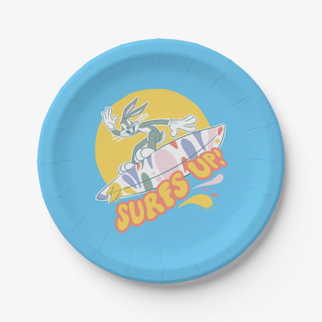Plato De Papel BUGS BUNNY™ - ¡Surfs Up! (Anverso)