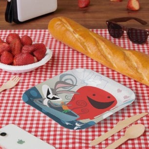 Plato De Papel BUGS BUNNY™ y Gossamer Whimsical Meal Prep