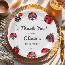 Plato De Papel Bugs & Insects Vintage Birthday Party