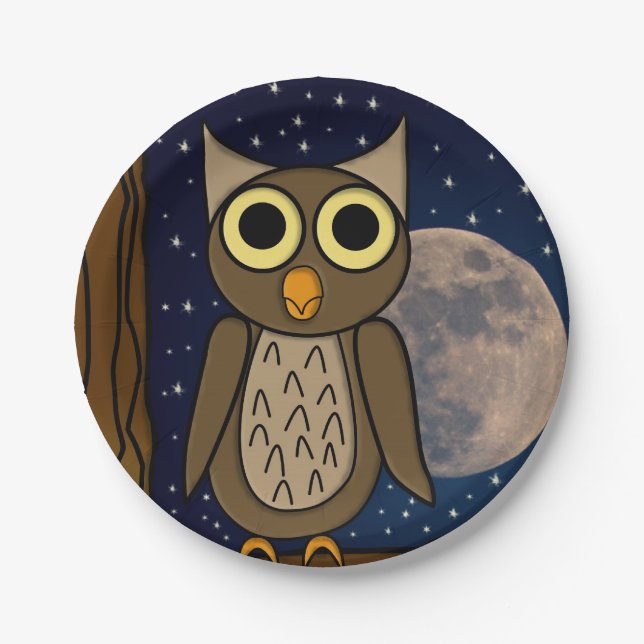 Plato De Papel búho (Anverso)