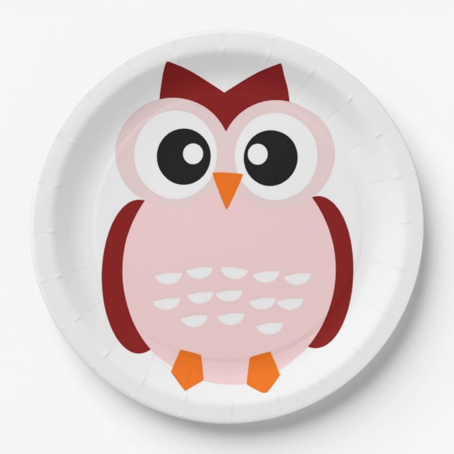 PLATO DE PAPEL BUHO ADORABLE (Anverso)