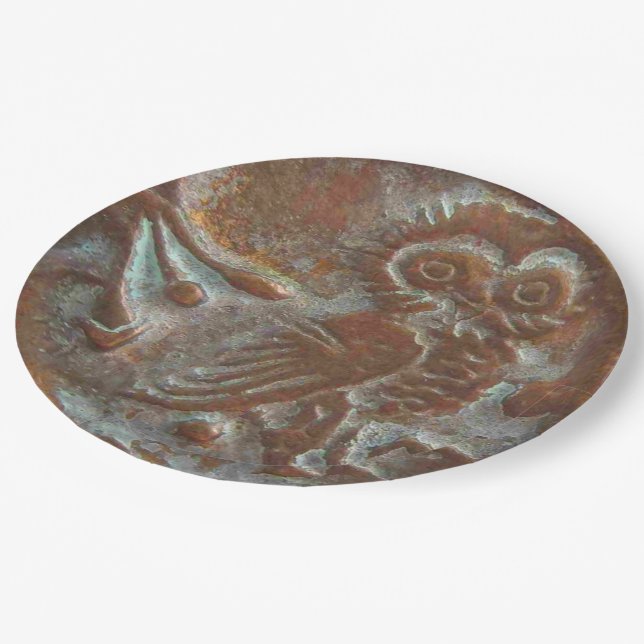 Plato De Papel Búho de Atenas (Angular)