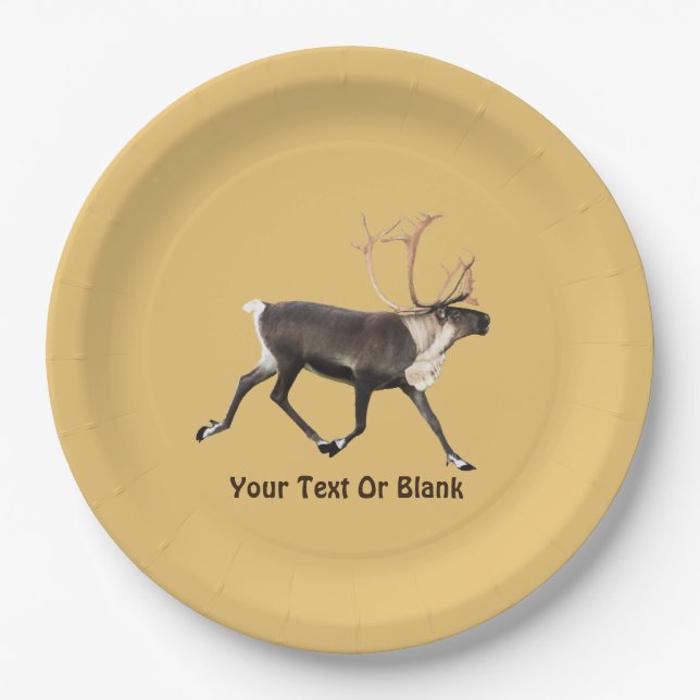 Plato De Papel Bull Caribou (Anverso)