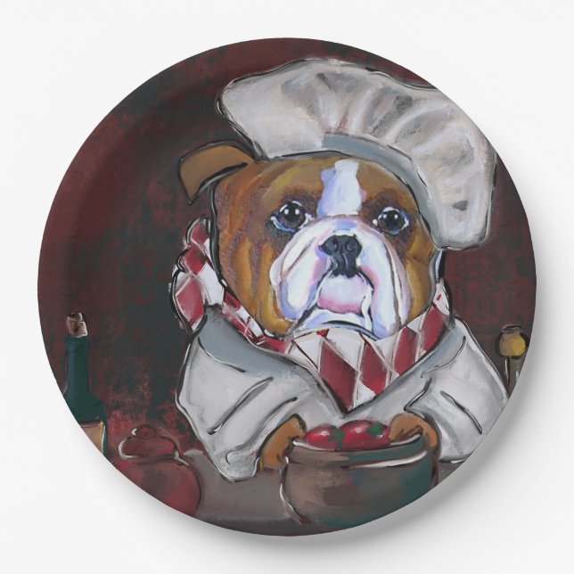 Plato De Papel Bulldog (Anverso)