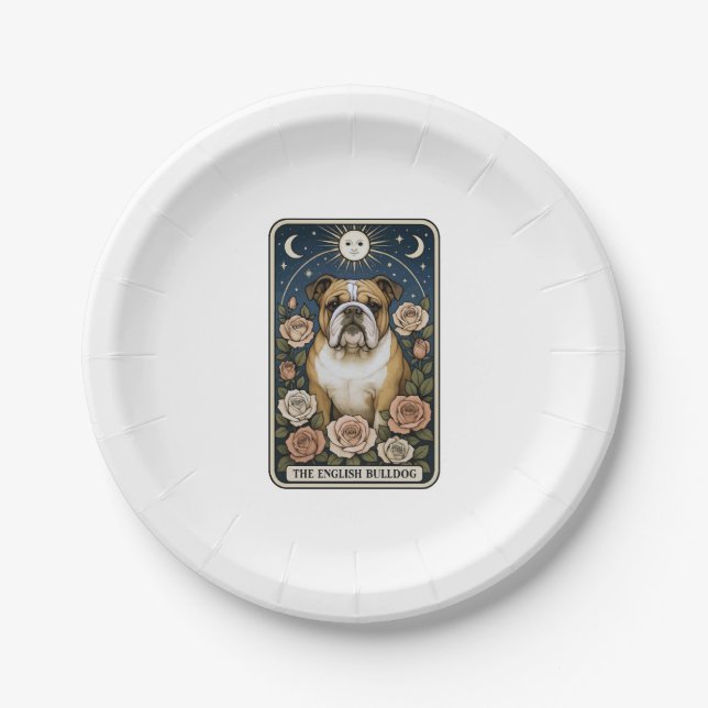 Plato De Papel Bulldog inglés (Anverso)