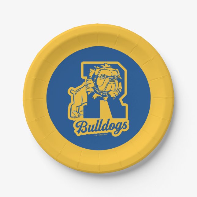 Plato De Papel Bulldoges de Riverdale Letterman (Anverso)