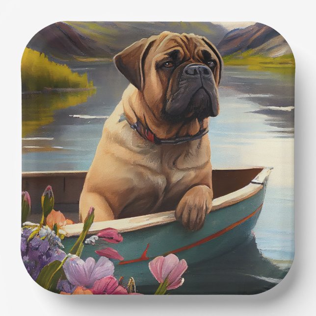 Plato De Papel Bullmastiff sobre un remo: Una aventura escénica (Anverso)