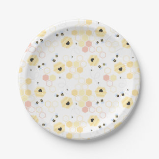 Plato De Papel Bumble Bee Honey Bear Birday Bee Day Fiesta