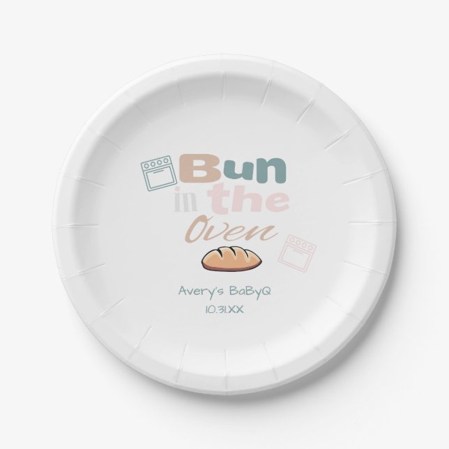 Plato De Papel Bun En La Ducha Oven BaBy Q (Anverso)