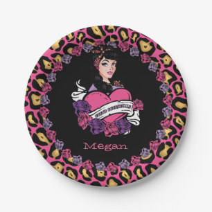 Plato De Papel Bunco, Pin-up, Rock-A-Billy