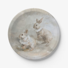Plato De Papel Bunnies - Placas de papel redondo