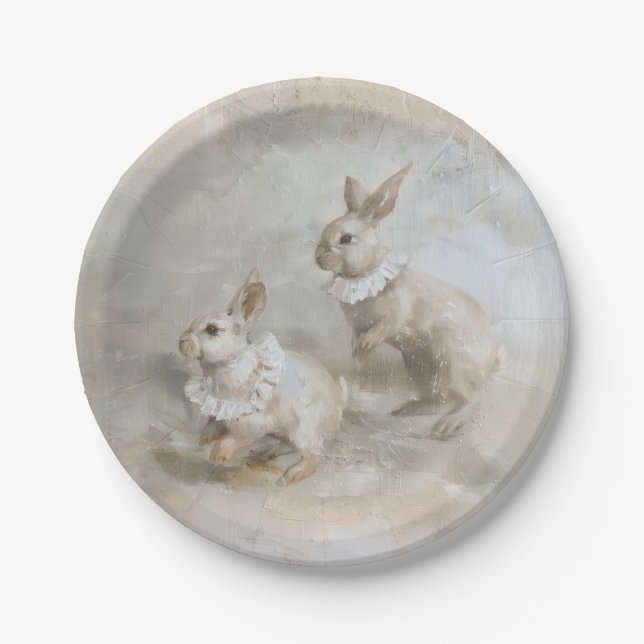 Plato De Papel Bunnies - Placas de papel redondo (Anverso)