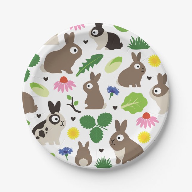 Plato De Papel Bunnies Y Sus Tratamientos (Anverso)
