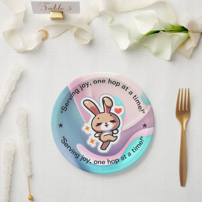 Plato De Papel Bunny (Boda)