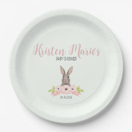 Plato De Papel Bunny Baby Shower Favor