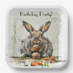 Plato De Papel Bunny Birthday party