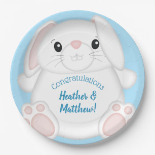 Plato De Papel Bunny Rabbit Baby Shower Woodland