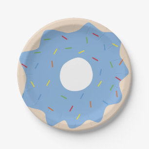Plato De Papel Buñuelo adorable (azul)