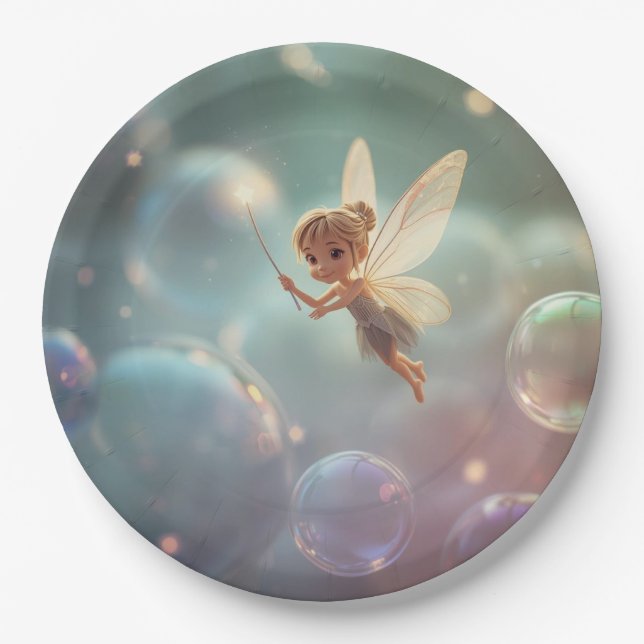 Plato De Papel Burbble Fairy (Anverso)