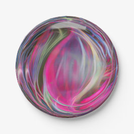 Plato De Papel Burbuja de jabón de mármol digital