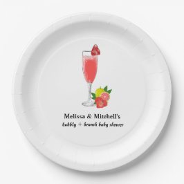 Plato De Papel burbuja + ducha de bebé de brunch