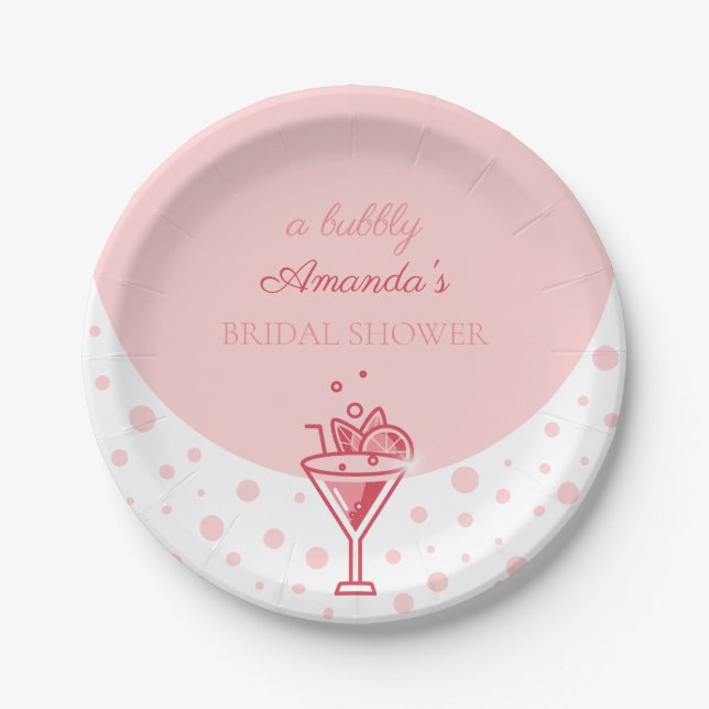 Plato De Papel Burbuja en Rosa: Diversión Elegante y Bonita para  (Anverso)