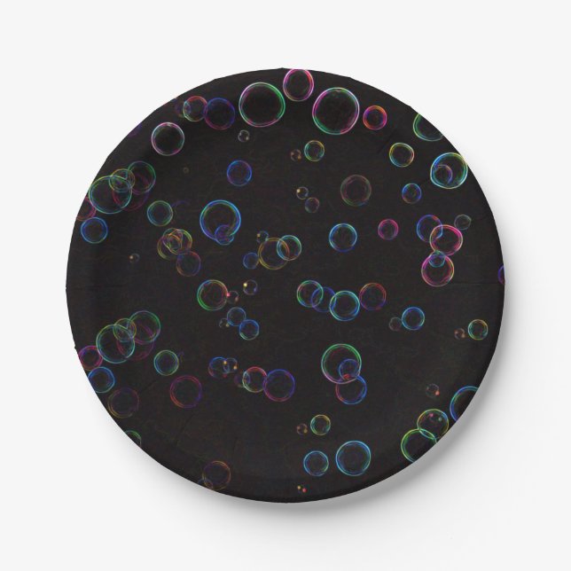 Plato De Papel Burbujas brillantes (Anverso)