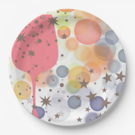 Plato De Papel Burbujas de champagne