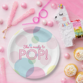 Plato De Papel Burbujas rosas preparadas para crear placas de pap