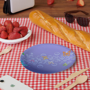 Plato De Papel Burbujas y balancines