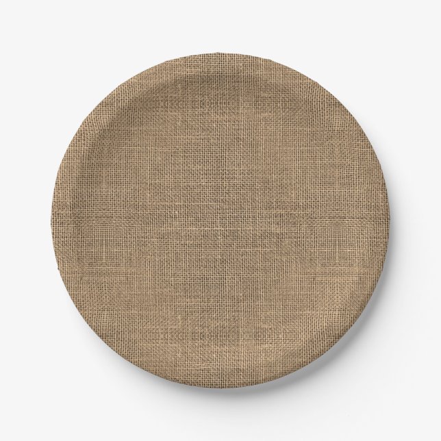 Plato De Papel Burlap (Anverso)