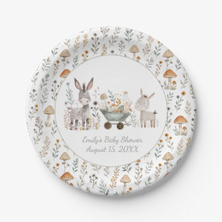Plato De Papel Burritos Bebés Burros Unisex Baby Shower |