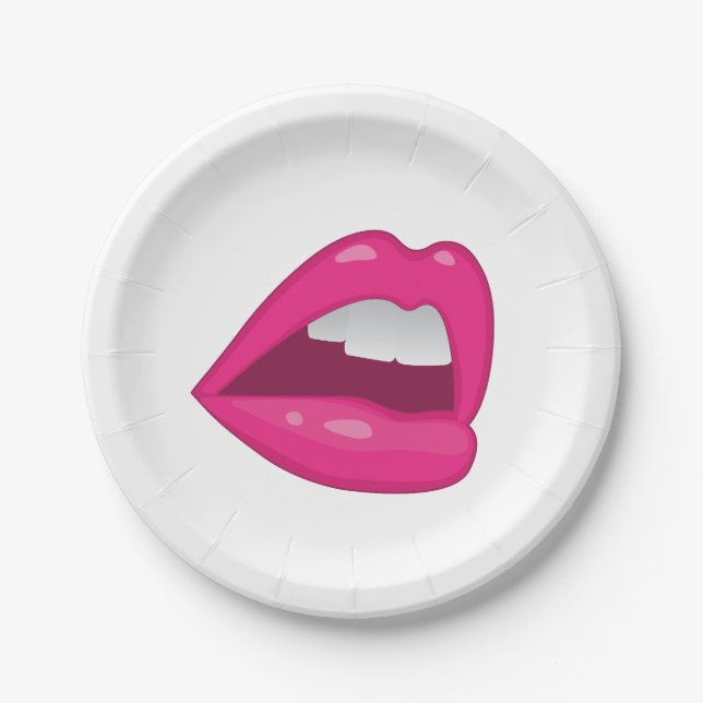 Plato De Papel Buzón rosado (Anverso)