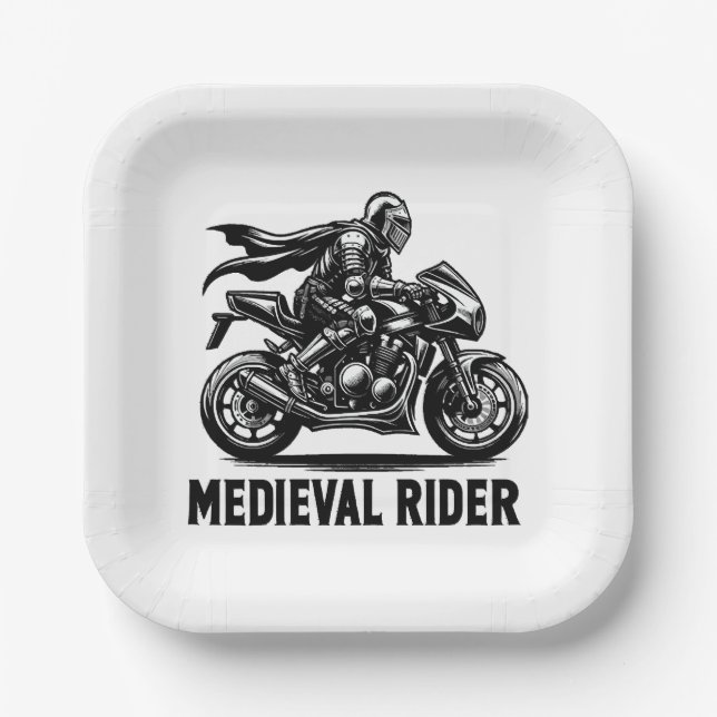 Plato De Papel Caballero medieval (Anverso)
