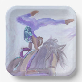 Plato De Papel Caballo de Baulting
