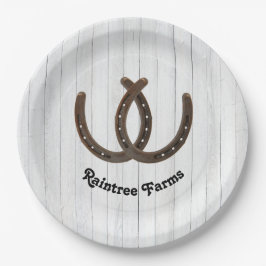 Plato De Papel Caballo de herradura personalizado