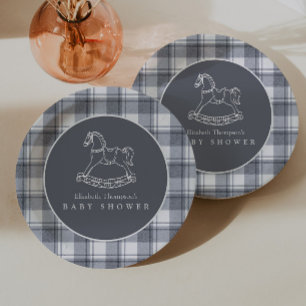 Plato De Papel Caballo de Juguete Vintage Cumpleaños de Bebé a Cu