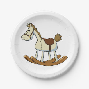 Plato De Papel Caballo de Rocas