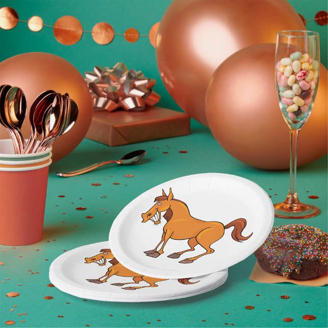 Plato De Papel Caballo feliz (Subido por el creador)