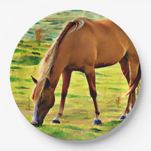 PLATO DE PAPEL CABALLO GRANDE DE LAS PRIMAVERAS
