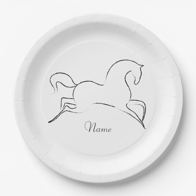 Plato De Papel Caballo salvaje Thunder_Cove (Anverso)