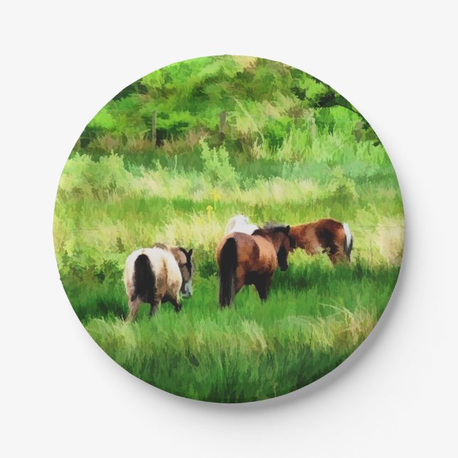 PLATO DE PAPEL CABALLOS (Anverso)