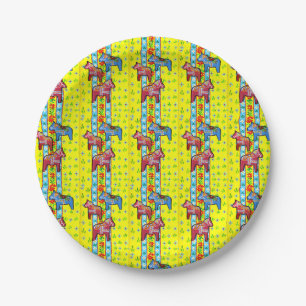 Plato De Papel Caballos de Dala