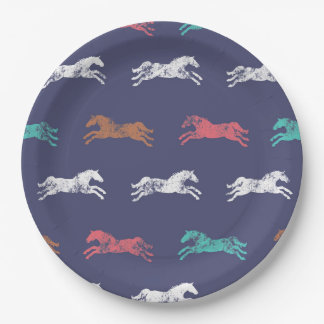 Plato De Papel Caballos Ecuestres Clásicos Girly