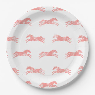 Plato De Papel Caballos Ecuestres Clásicos Girly
