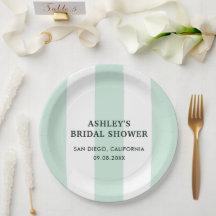 Cabana Stripe Sea Green Bridal Shower