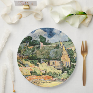 Plato De Papel Cabañas de paja en Cordevill Vincent van Gogh