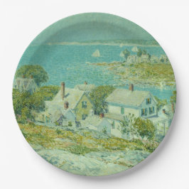 Plato De Papel Cabeceras de Nueva Inglaterra (arte paisajístico c