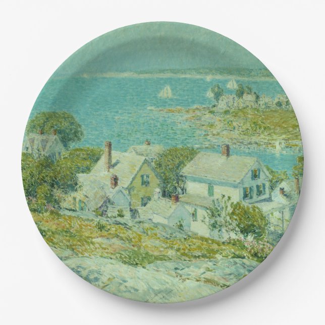 Plato De Papel Cabeceras de Nueva Inglaterra (arte paisajístico c (Anverso)